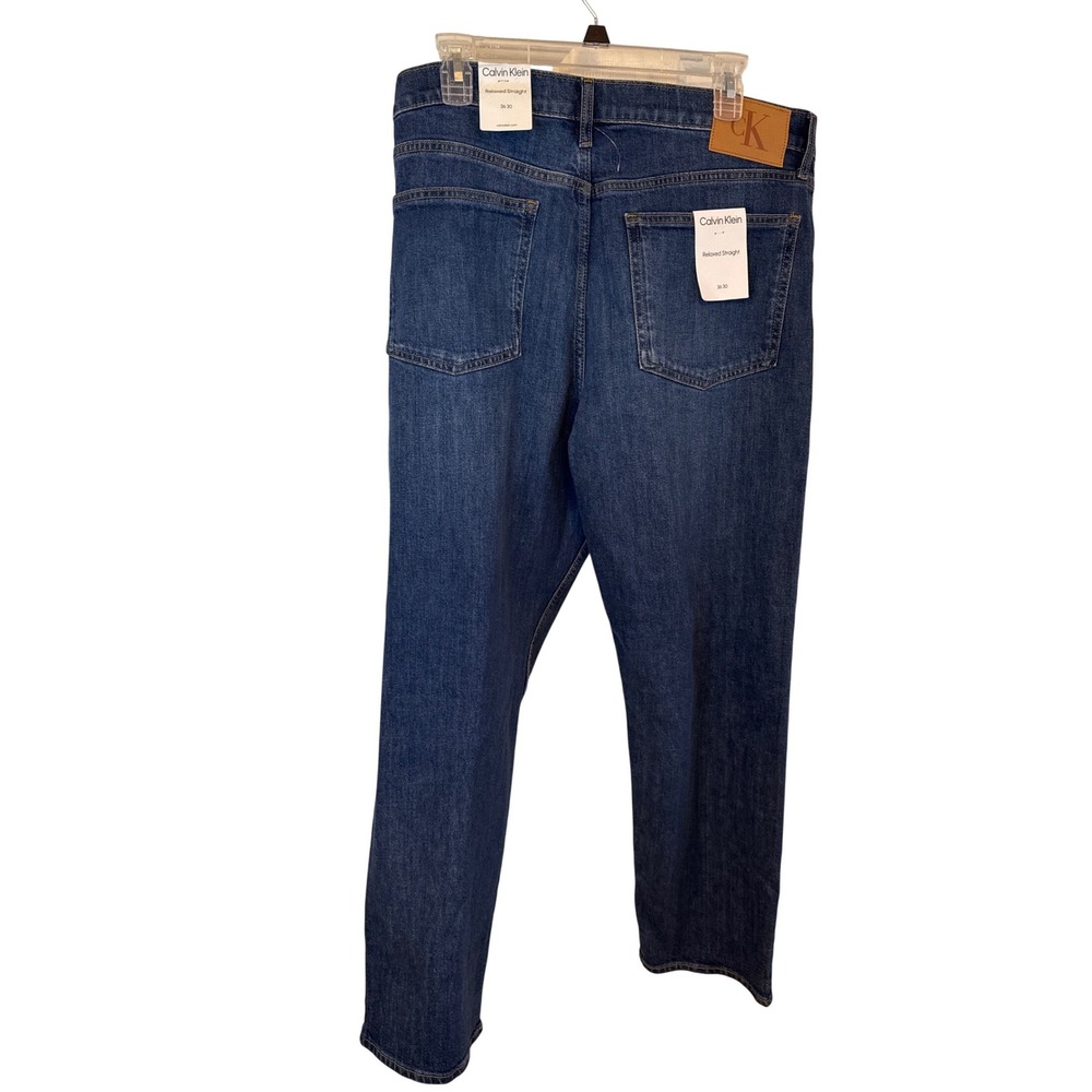 Calvin Klein Mens Relaxed Straight Jeans Montauk Wash 36W 30L New With Tags - Picture 5 of 5